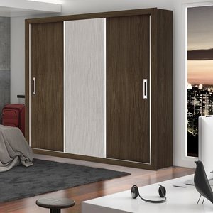 Imagem do Guarda-Roupa Casal Flex Bahia 3 Portas Carioca Móveis Malbec 0 Carioca Móveis Guarda-Roupa Casal Flex Bahia 3 Portas Carioca Móveis Malbec 0 Carioca Móveis