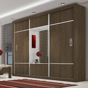 Imagem do Guarda-Roupa Casal com Espelho Flex Lotse Carioca Móveis Malbec 0 Carioca Móveis Guarda-Roupa Casal com Espelho Flex Lotse Carioca Móveis Malbec 0 Carioca Móveis