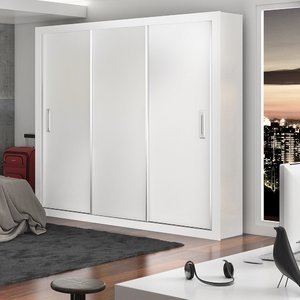 Imagem do Guarda-Roupa Casal Flex Bahia 3 Portas Carioca Móveis Branco/Branco 0 Carioca Móveis Guarda-Roupa Casal Flex Bahia 3 Portas Carioca Móveis Branco/Branco 0 Carioca Móveis
