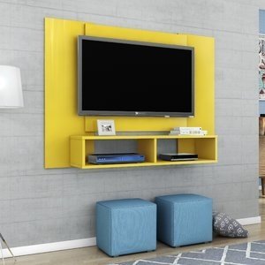 Imagem do Painel para TV Navi Móveis Bechara Amarelo 0 Móveis Bechara Painel para TV Navi Móveis Bechara Amarelo 0 Móveis Bechara