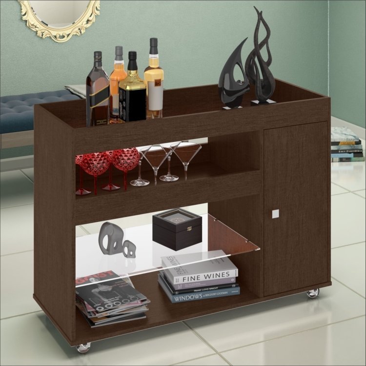 Aparador Bar 2 Portas Luxo 4021 JB Bechara Imbuia em Armario Blanco Leroy Merlin ~ Aparador Bar 2 Portas Luxo 4021 JB Bechara Imbuia em